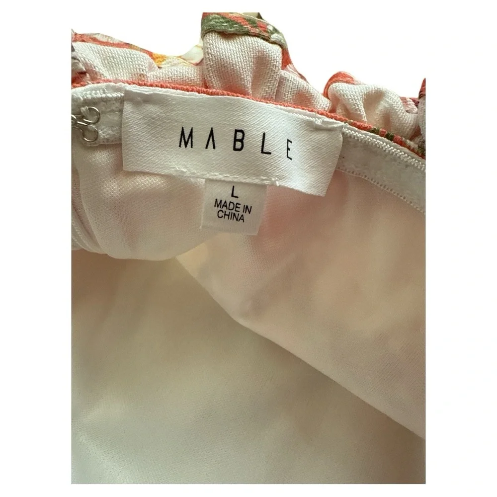 Mable Denim Floral Ruffle Dress size Large - Picture 3 of 4